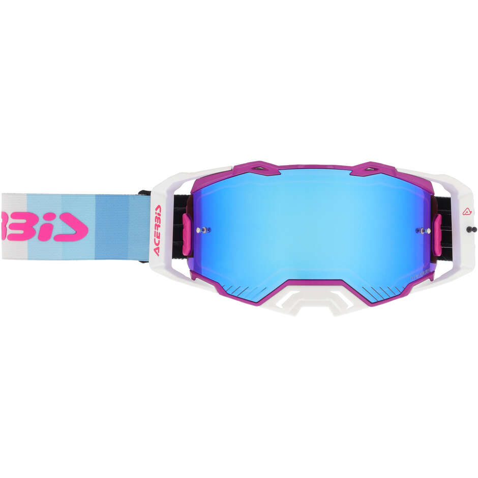ACERBIS VULCAN MIRROR Motocross Goggles Yellow Purple/White