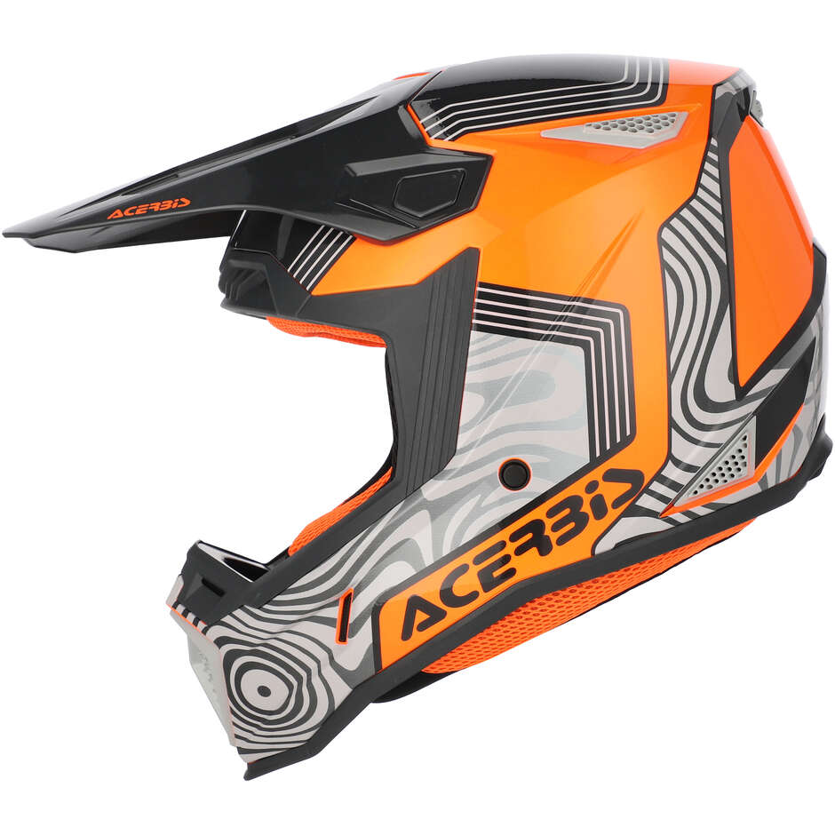 Acerbis Whoops Cross Enduro Motorcycle Helmet Grey Orange