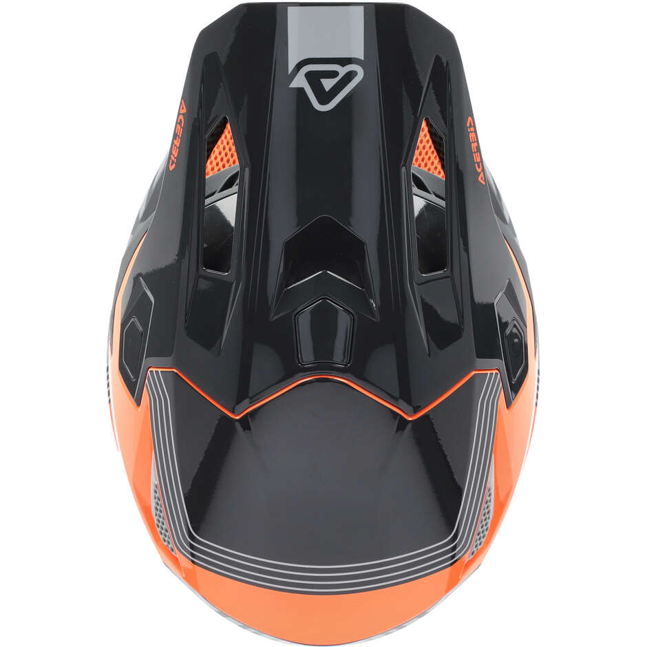 Acerbis Whoops Cross Enduro Motorcycle Helmet Grey Orange