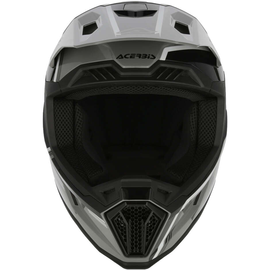 Acerbis Whoops Cross Enduro Motorradhelm Grau Schwarz