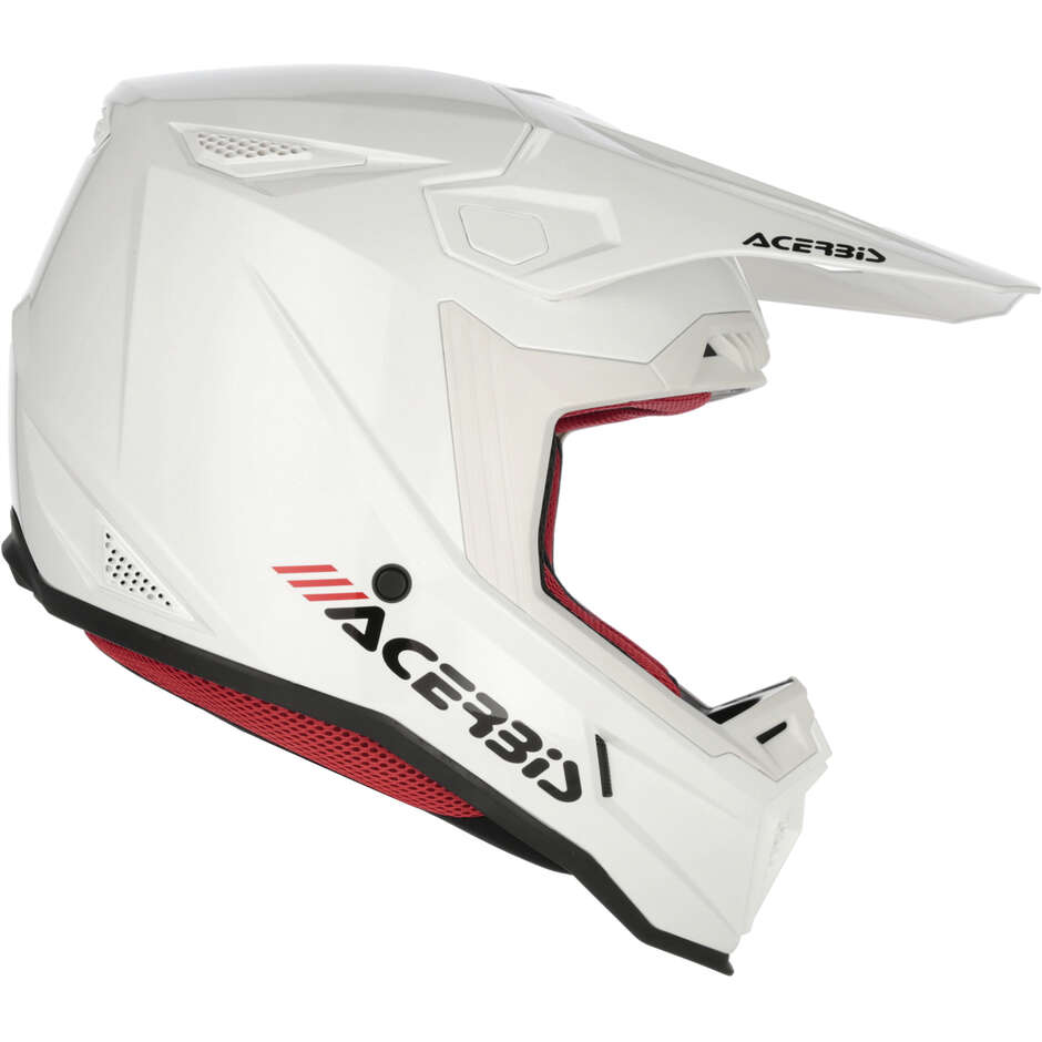 Acerbis Whoops Mono White Cross Enduro Motorcycle Helmet