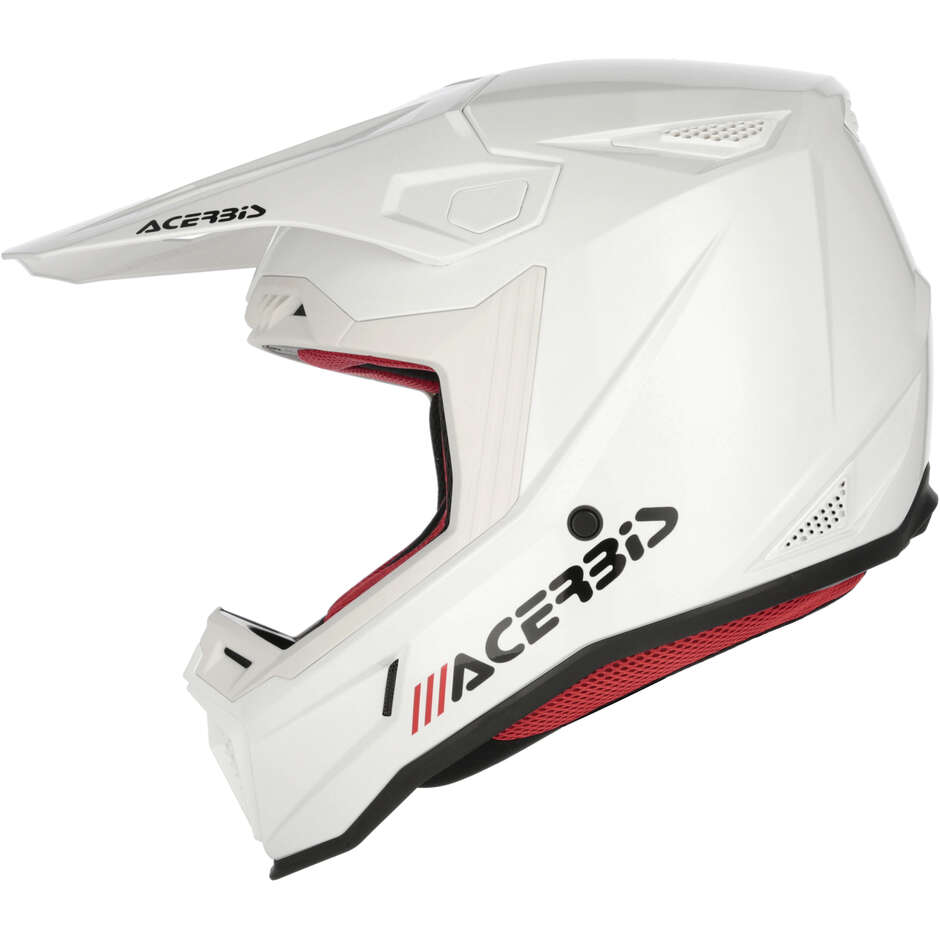 Acerbis Whoops Mono White Cross Enduro Motorcycle Helmet