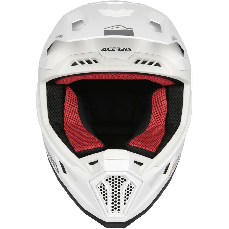 Acerbis Whoops Mono White Cross Enduro Motorcycle Helmet