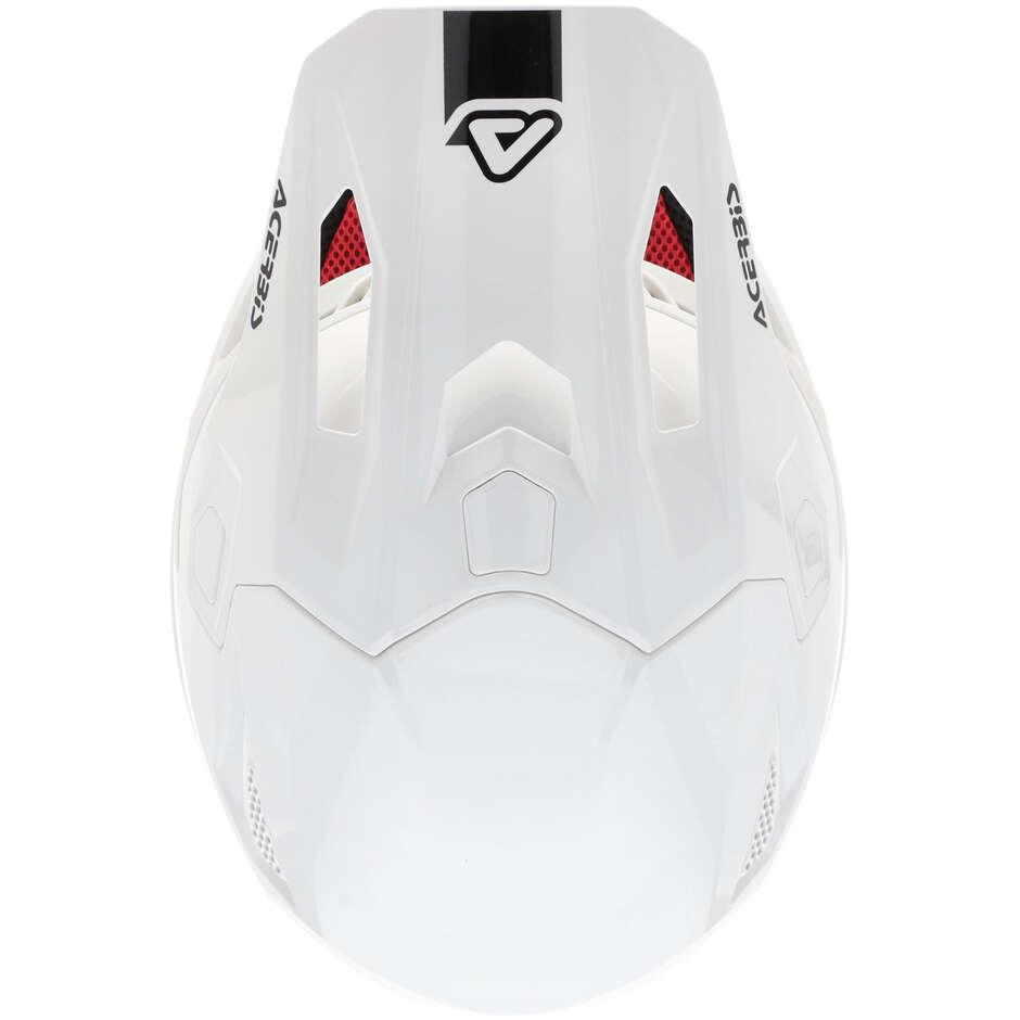 Acerbis Whoops Mono White Cross Enduro Motorcycle Helmet