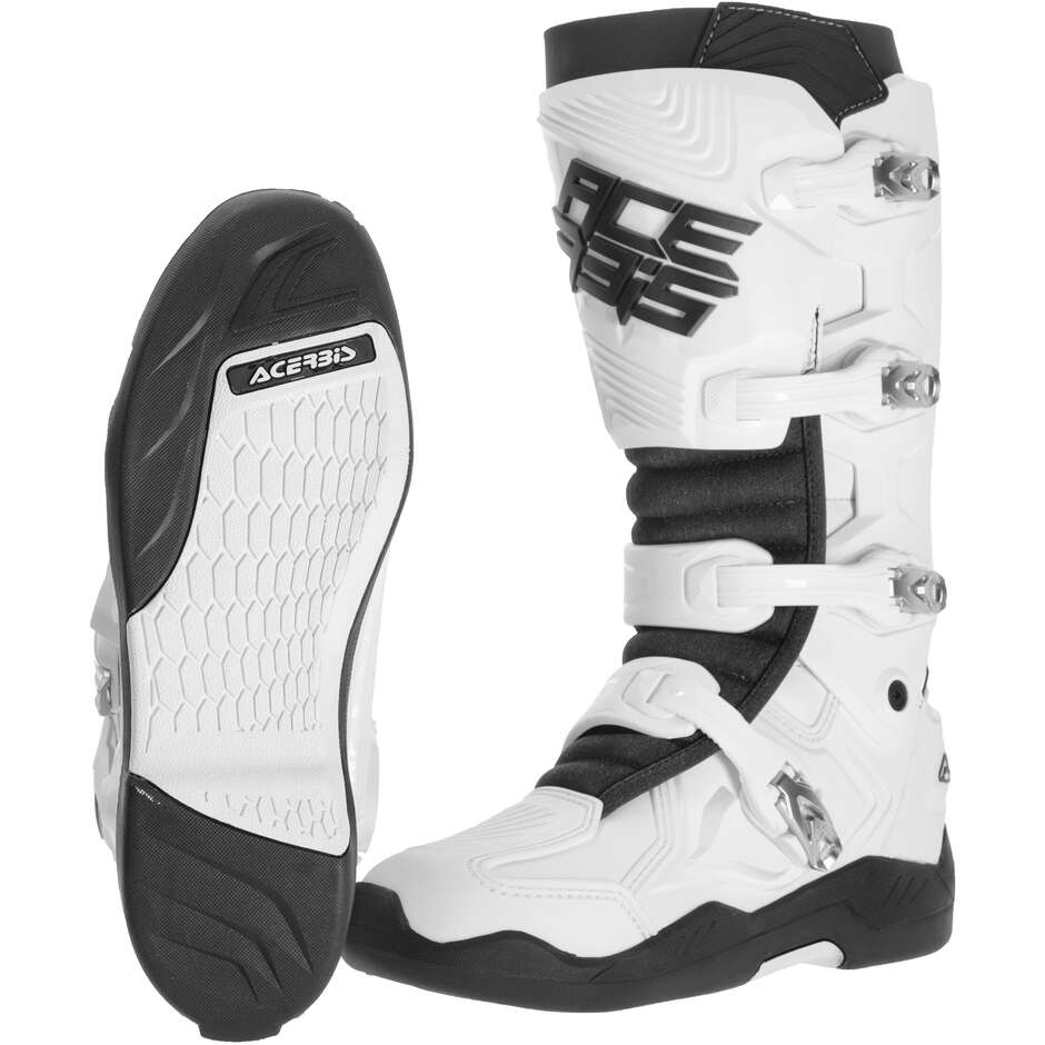 Acerbis WHOOPS Motocross Enduro Stiefel Weiß