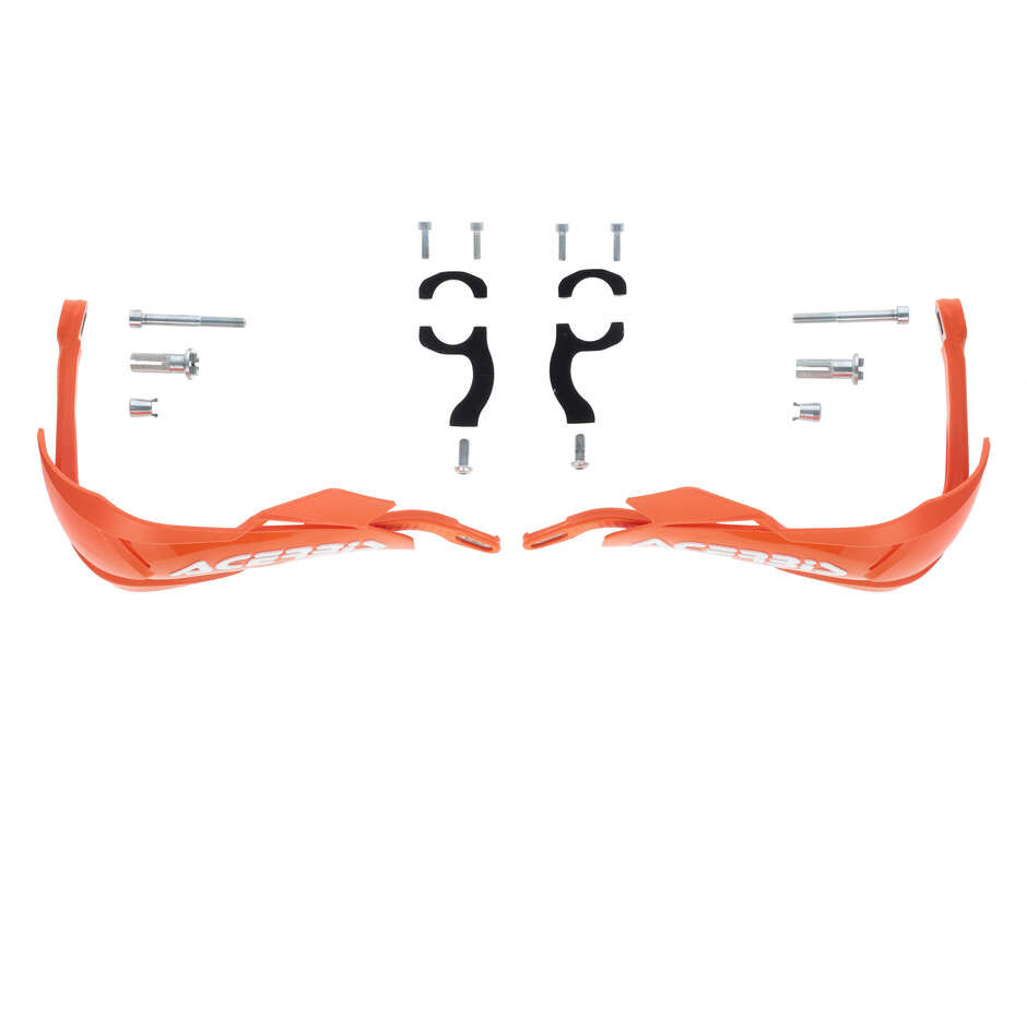 ACERBIS X-FACTORY Motorrad Handprotektoren Orange Weiß