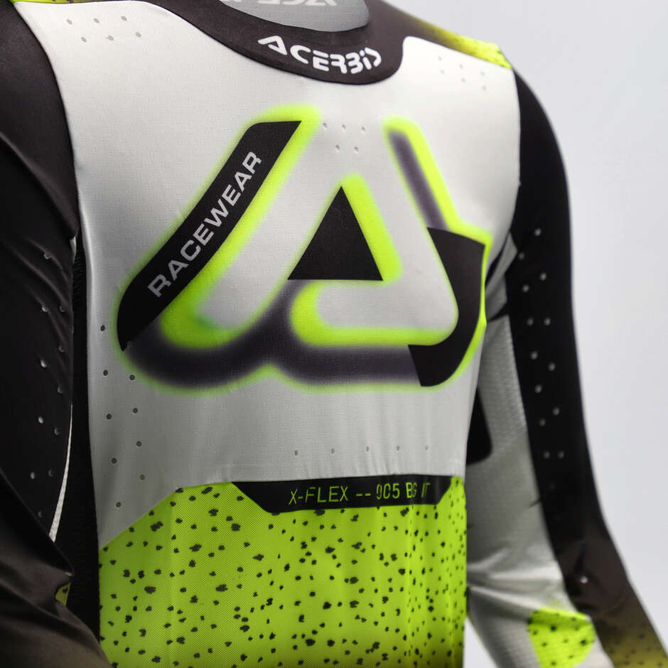 Acerbis X-FLEX 2.0 ANAHEIM Motocross-Trikot Schwarz Fluoreszierendes Gelb
