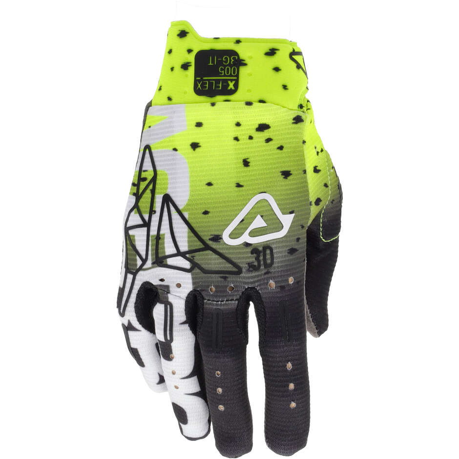 Acerbis X-FLEX 2.0 Motocross Gloves Black Fluo Yellow