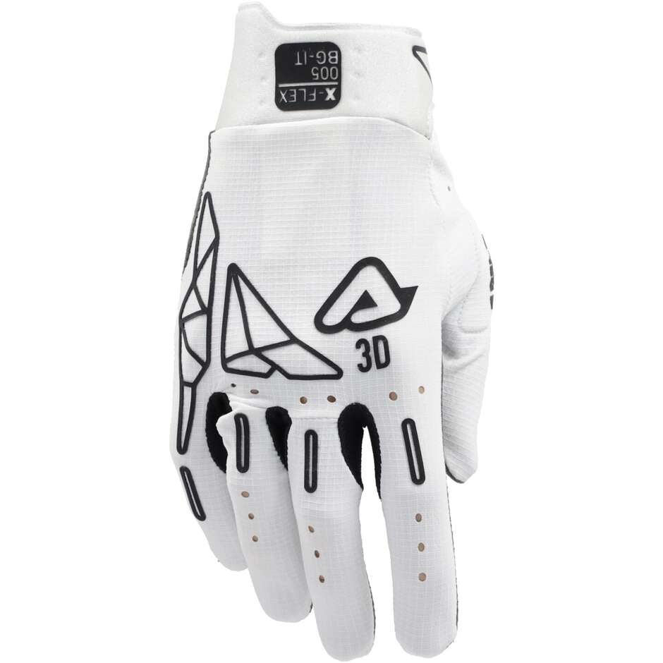 Acerbis X-FLEX 2.0 Weiße Moto-Cross-Handschuhe