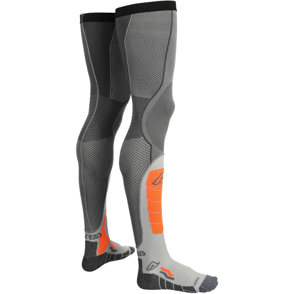 Acerbis X-LEG VENTED Motorcycle Socks Grey Orange
