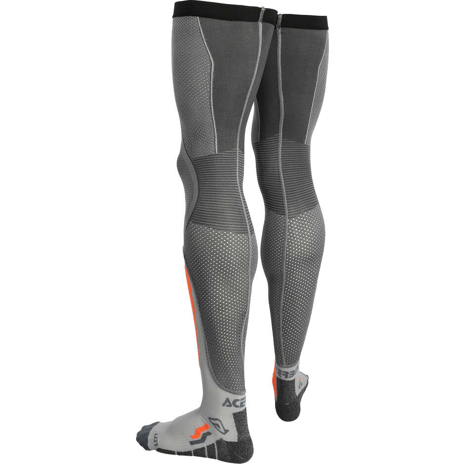 Acerbis X-LEG VENTED Motorcycle Socks Grey Orange