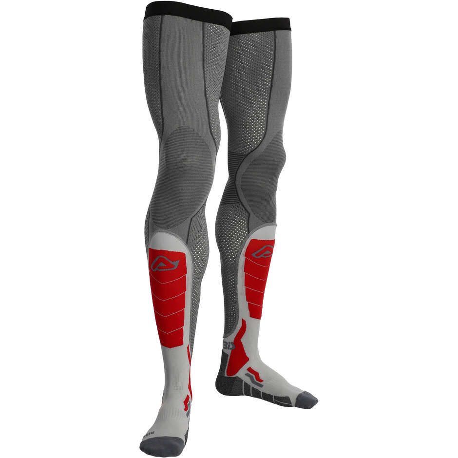 Acerbis X-LEG VENTED Motorcycle Socks Grey Red