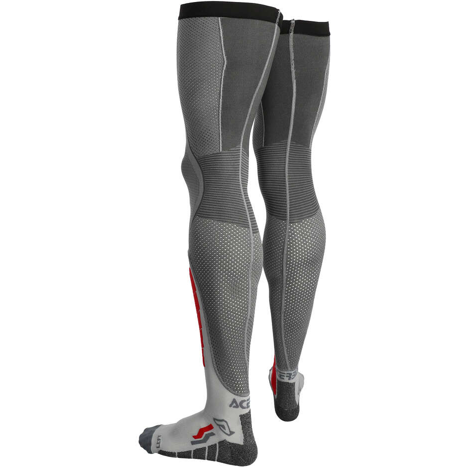Acerbis X-LEG VENTED Motorcycle Socks Grey Red