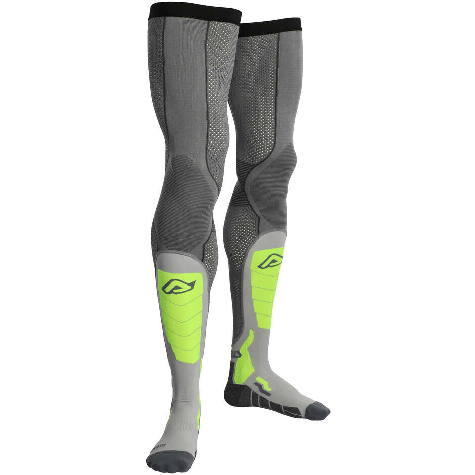 Acerbis X-LEG VENTED Motorcycle Socks Grey Yellow