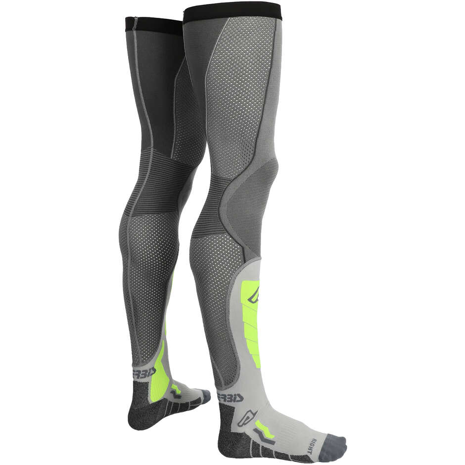 Acerbis X-LEG VENTED Motorcycle Socks Grey Yellow