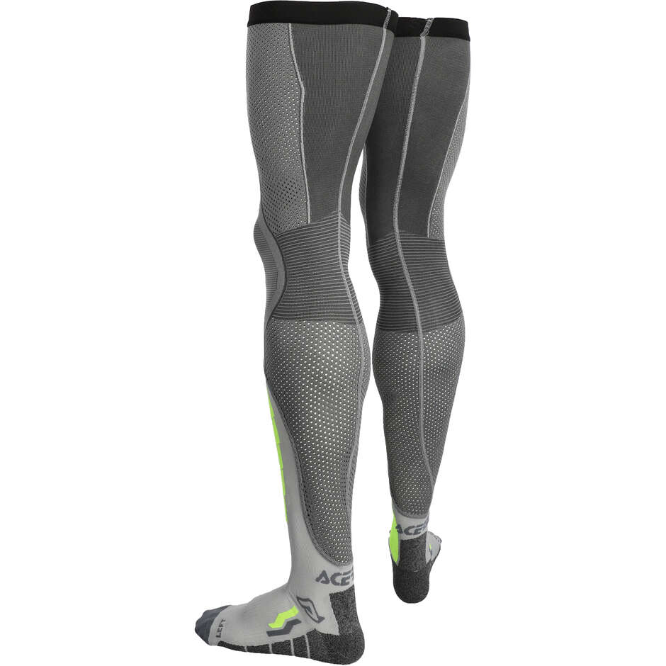 Acerbis X-LEG VENTED Motorcycle Socks Grey Yellow