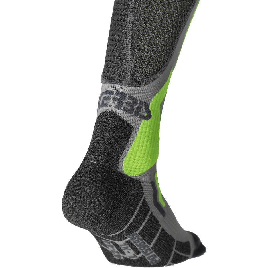 Acerbis X-LEG VENTED Motorcycle Socks Grey Yellow