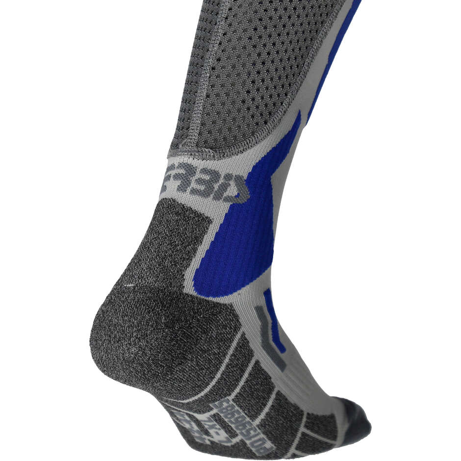 Acerbis X-LEG VENTED Motorradsocken Grau Blau