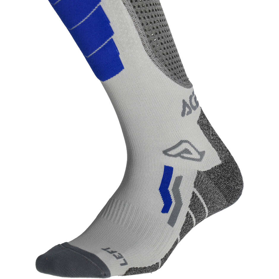 Acerbis X-LEG VENTED Motorradsocken Grau Blau