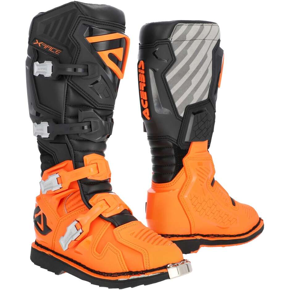 Acerbis X-RACE CE Cross Enduro Motorcycle Boots Orange Black