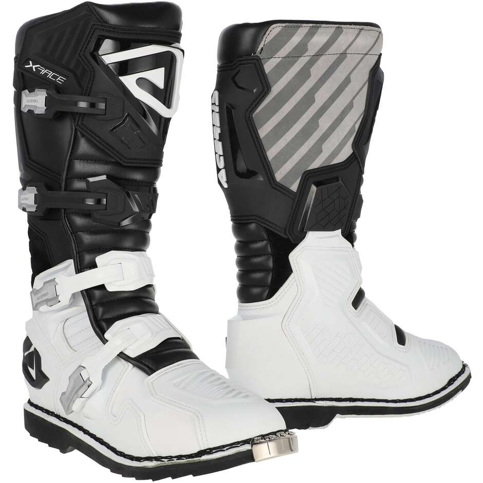 Acerbis X-RACE CE Cross Enduro Motorcycle Boots White Black