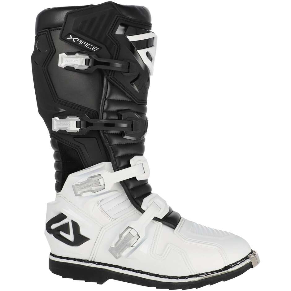 Acerbis X-RACE CE Cross Enduro Motorcycle Boots White Black