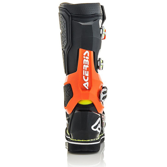 Acerbis X-Rock Black / Orange Fluo Cross Enduro Motorcycle Boots