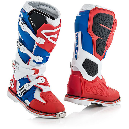 Acerbis X-Rock Cross Enduro Moto Boots Red / Blue