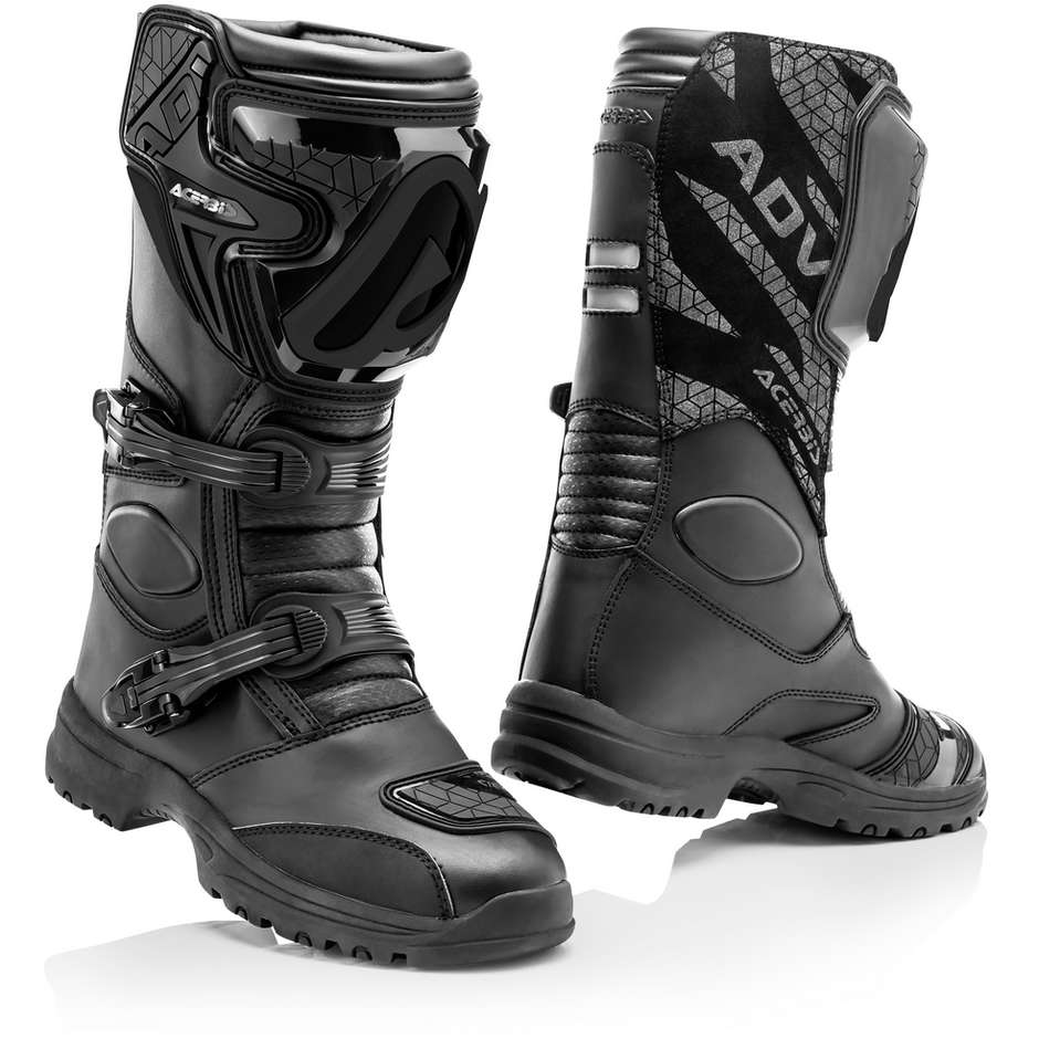 Acerbis X-STRADHU Black Leather Touring Motorcycle Boots