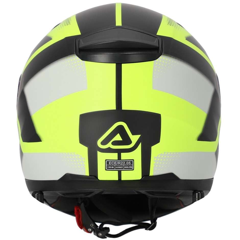 Acerbis X-STREET Integral Motorcycle Helmet Black Yellow Fluo