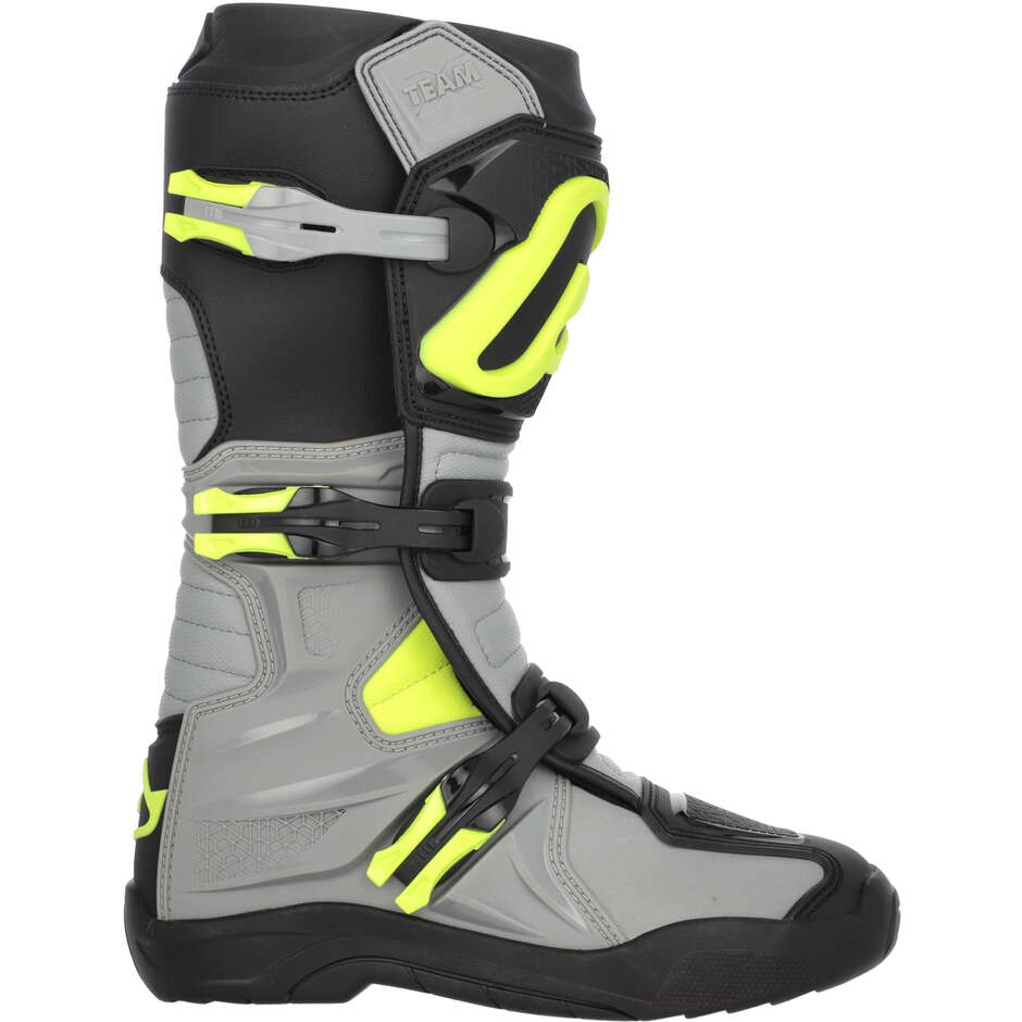 ACERBIS X-TEAM 2.0 Motocross-Stiefel Schwarz/Fluoreszierendes Gelb