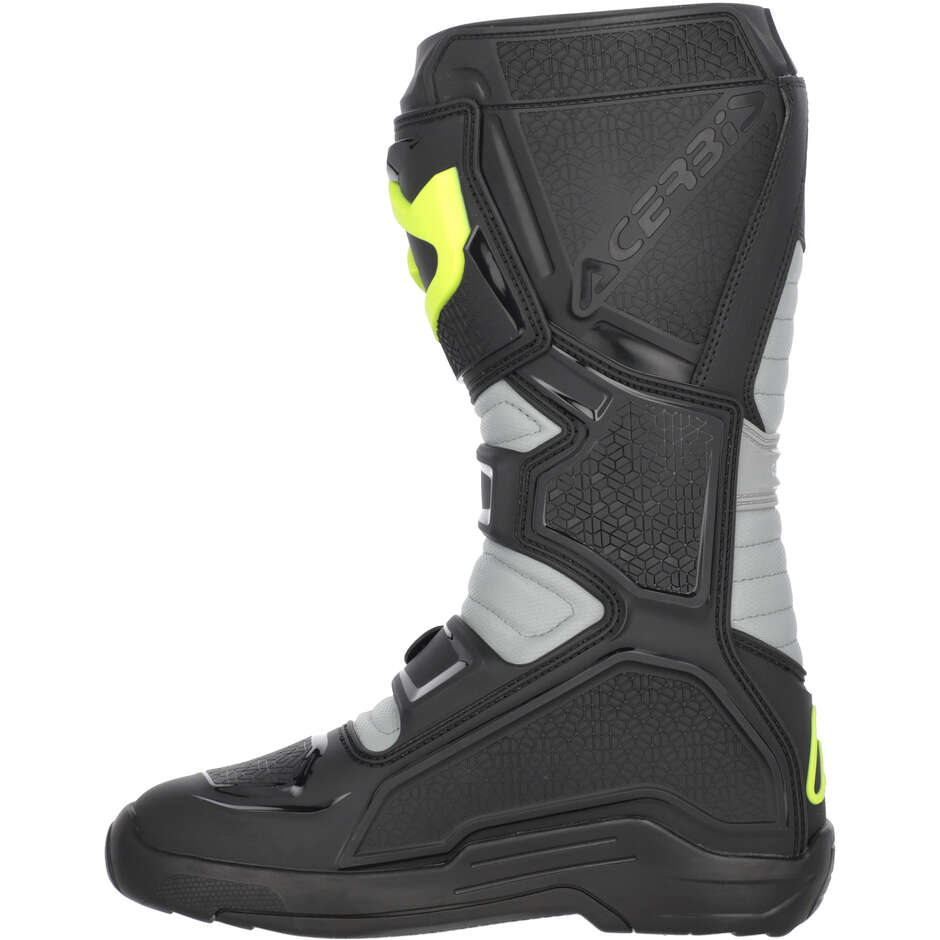 ACERBIS X-TEAM 2.0 Motocross-Stiefel Schwarz/Fluoreszierendes Gelb