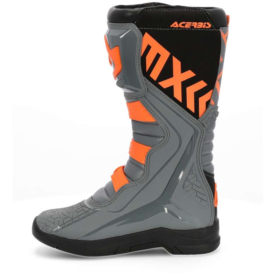Acerbis X-TEAM Gray Orange Cross Enduro Motorcycle Boots