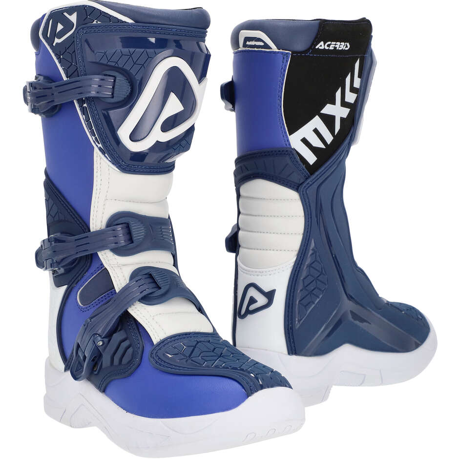 Acerbis X-TEAM KID Kids Motocross Enduro Boot Blue White