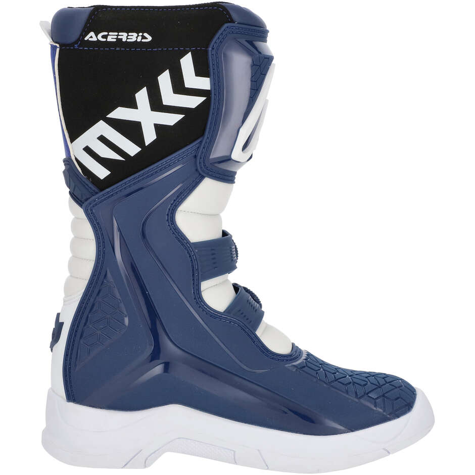 Acerbis X-TEAM KID Kinder Moto Cross Enduro Stiefel Blau Weiß