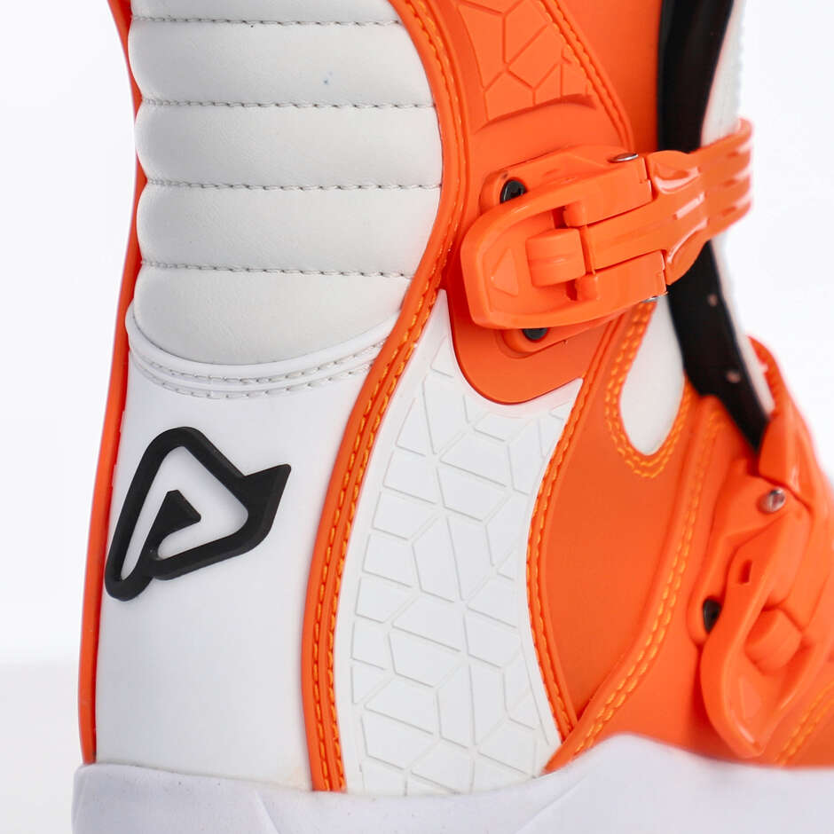 Acerbis X-TEAM KID Orange Weiß Kinder Moto Cross Enduro Stiefel