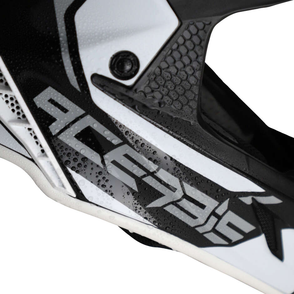 Acerbis X-TRACK 2206 Black White Cross Motorcycle Helmet