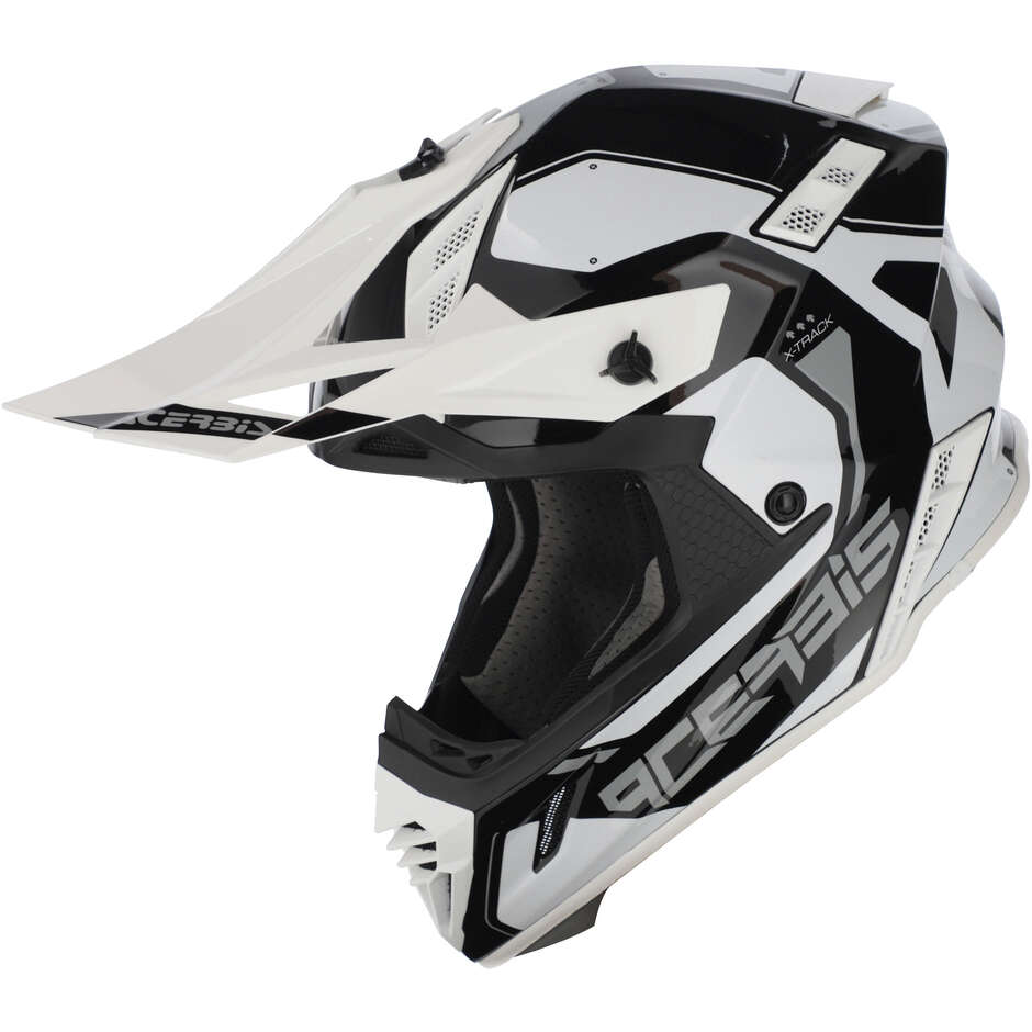 Acerbis X-TRACK 2206 Black White Cross Motorcycle Helmet