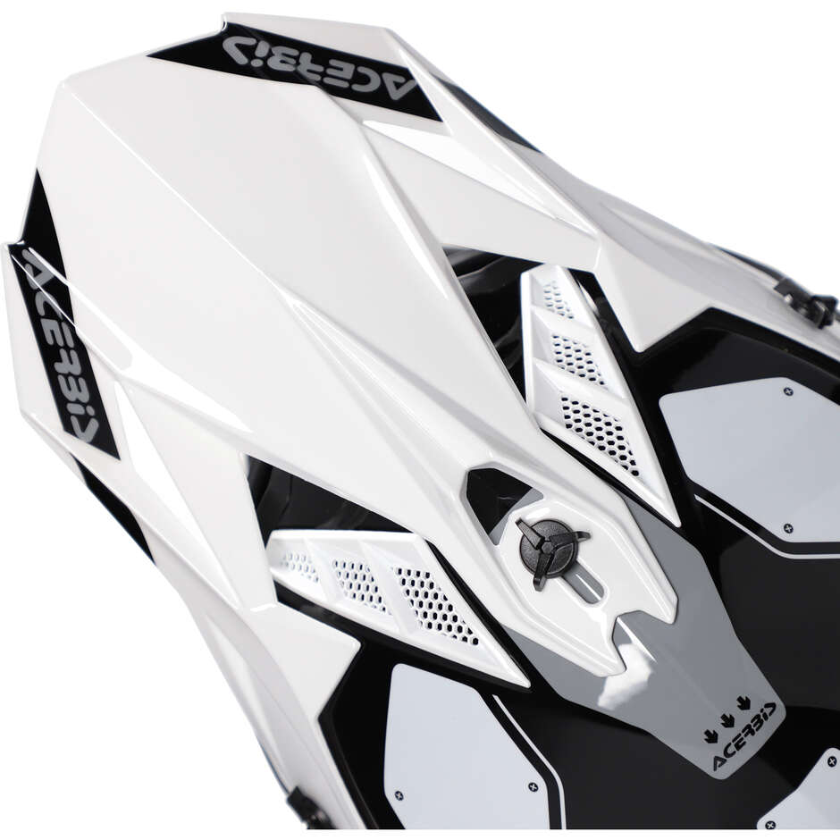 Acerbis X-TRACK 2206 Black White Cross Motorcycle Helmet