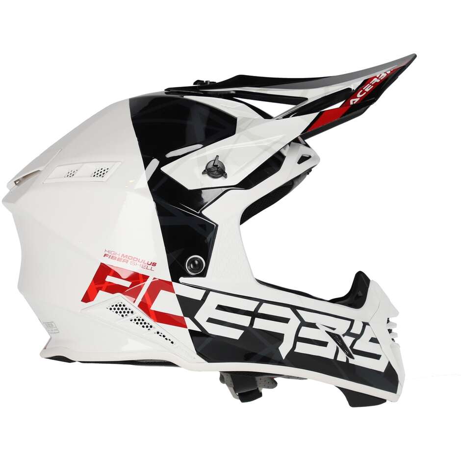 Acerbis X-TRACK 2206 Black White Moto Cross Helmet