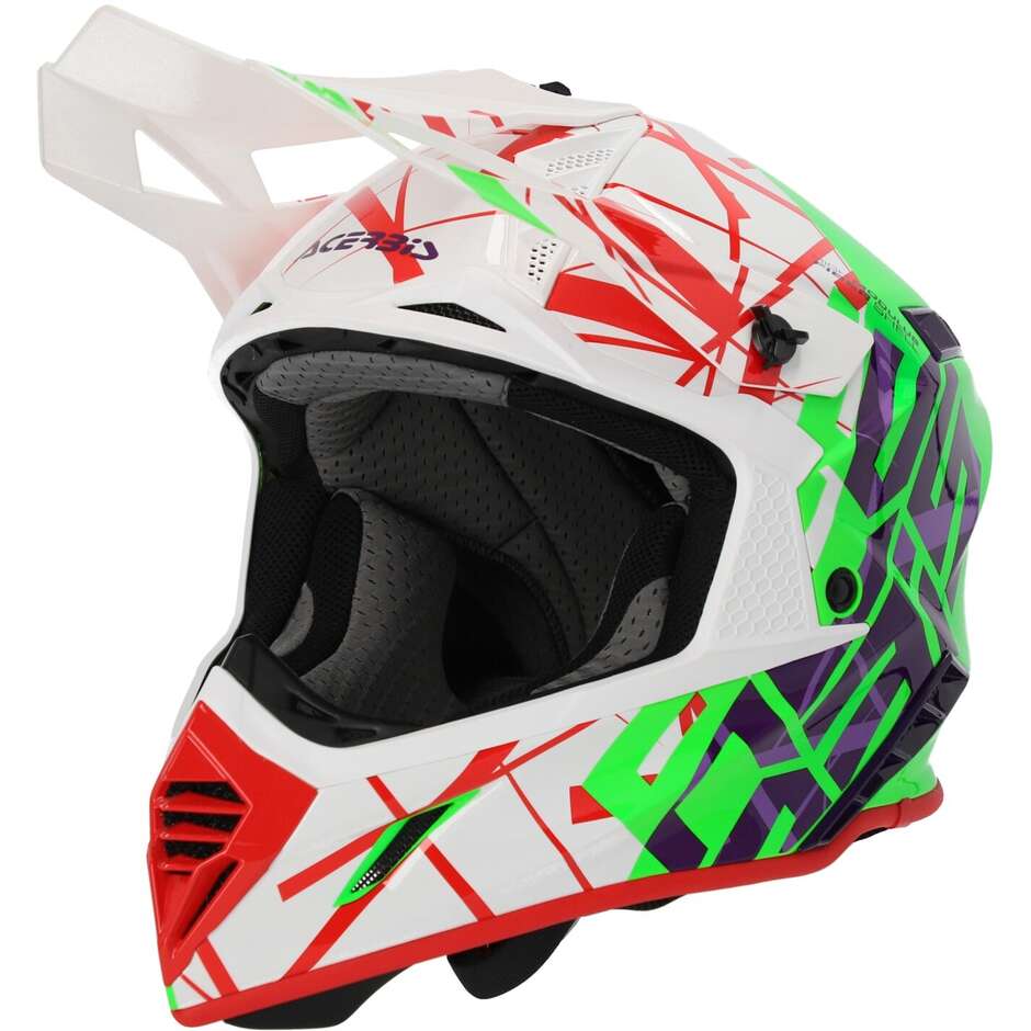 Acerbis X-TRACK 2206 Green White Moto Cross Helmet