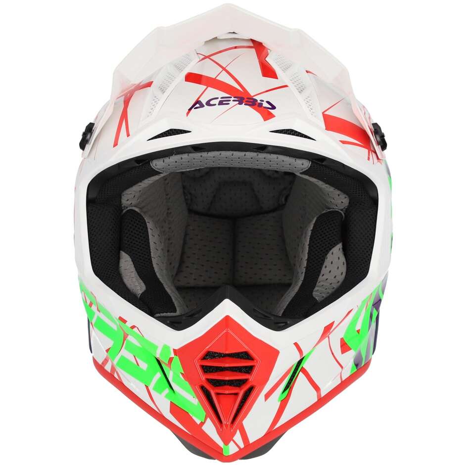 Acerbis X-TRACK 2206 Green White Moto Cross Helmet