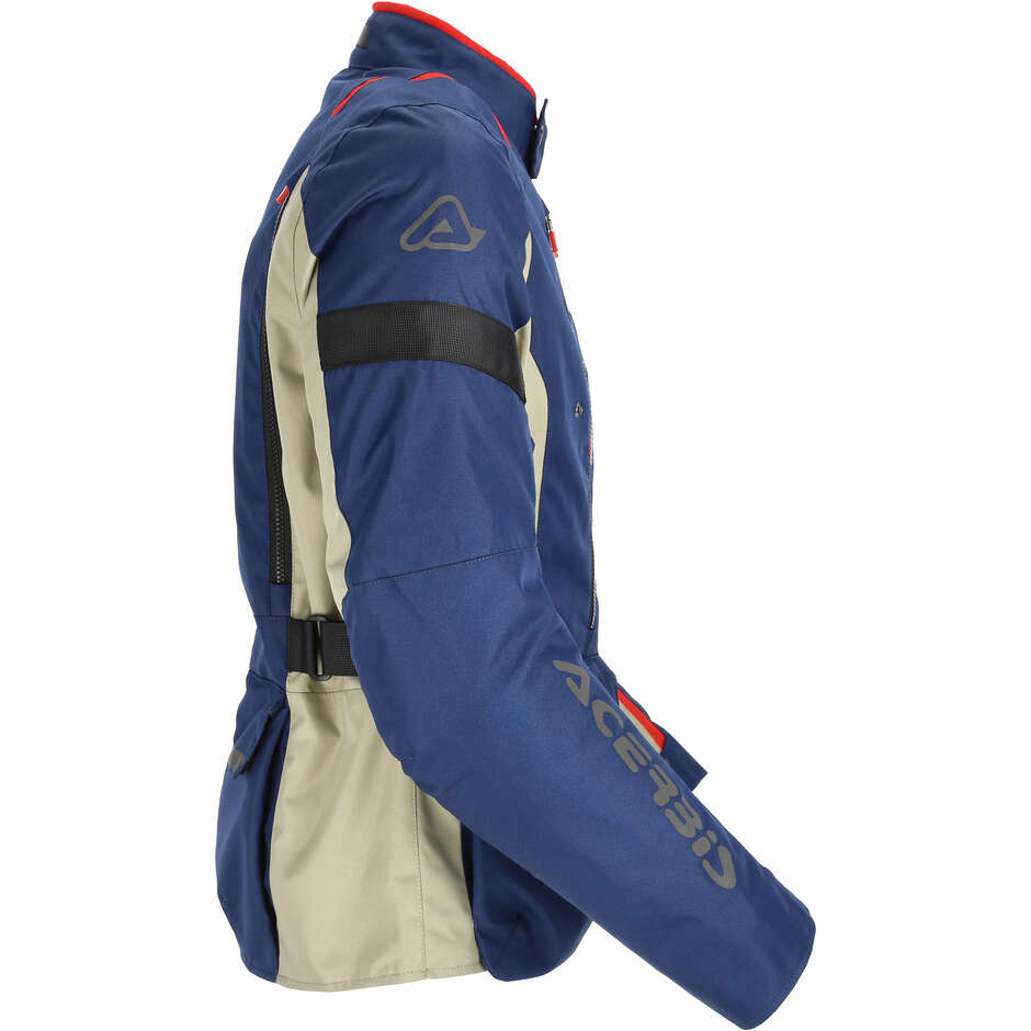 Acerbis X-Travel 2.0 Fabric Motorcycle Jacket Blue Red