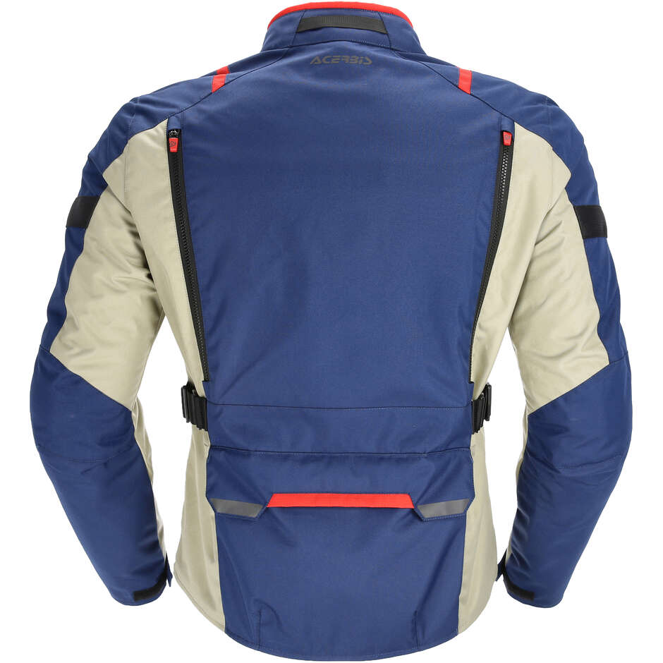 Acerbis X-Travel 2.0 Fabric Motorcycle Jacket Blue Red