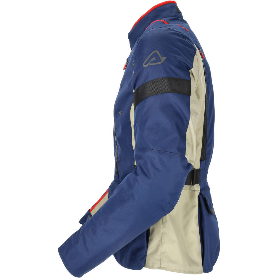 Acerbis X-Travel 2.0 Fabric Motorcycle Jacket Blue Red
