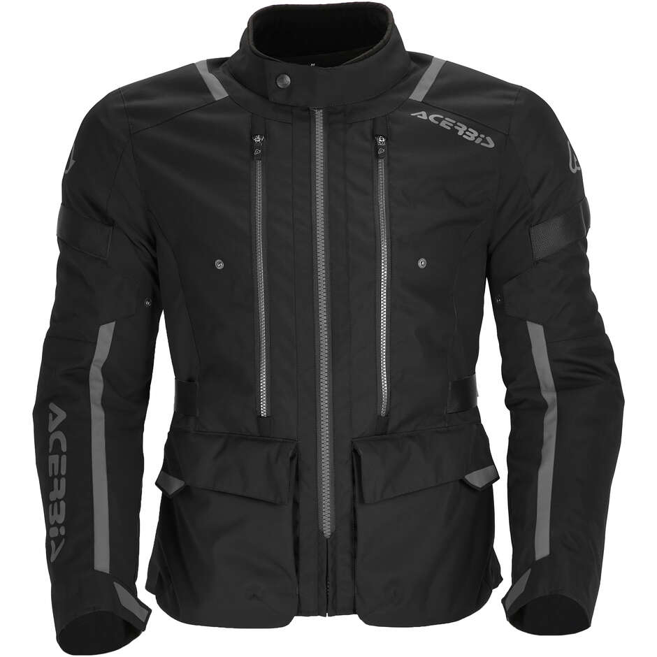 Acerbis X-Travel 2.0 Motorradjacke aus Stoff, Schwarz/Grau