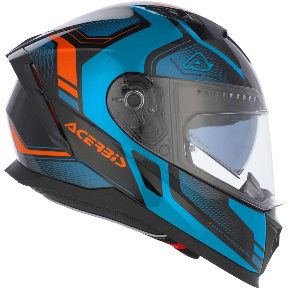 ACERBIS X-WAY Full Face Motorcycle Helmet Blue Orange