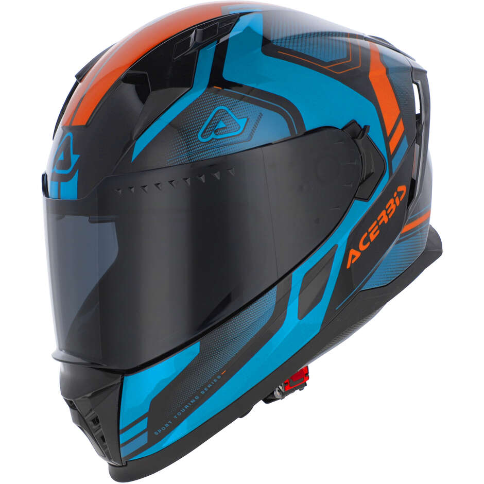 ACERBIS X-WAY Full Face Motorcycle Helmet Blue Orange