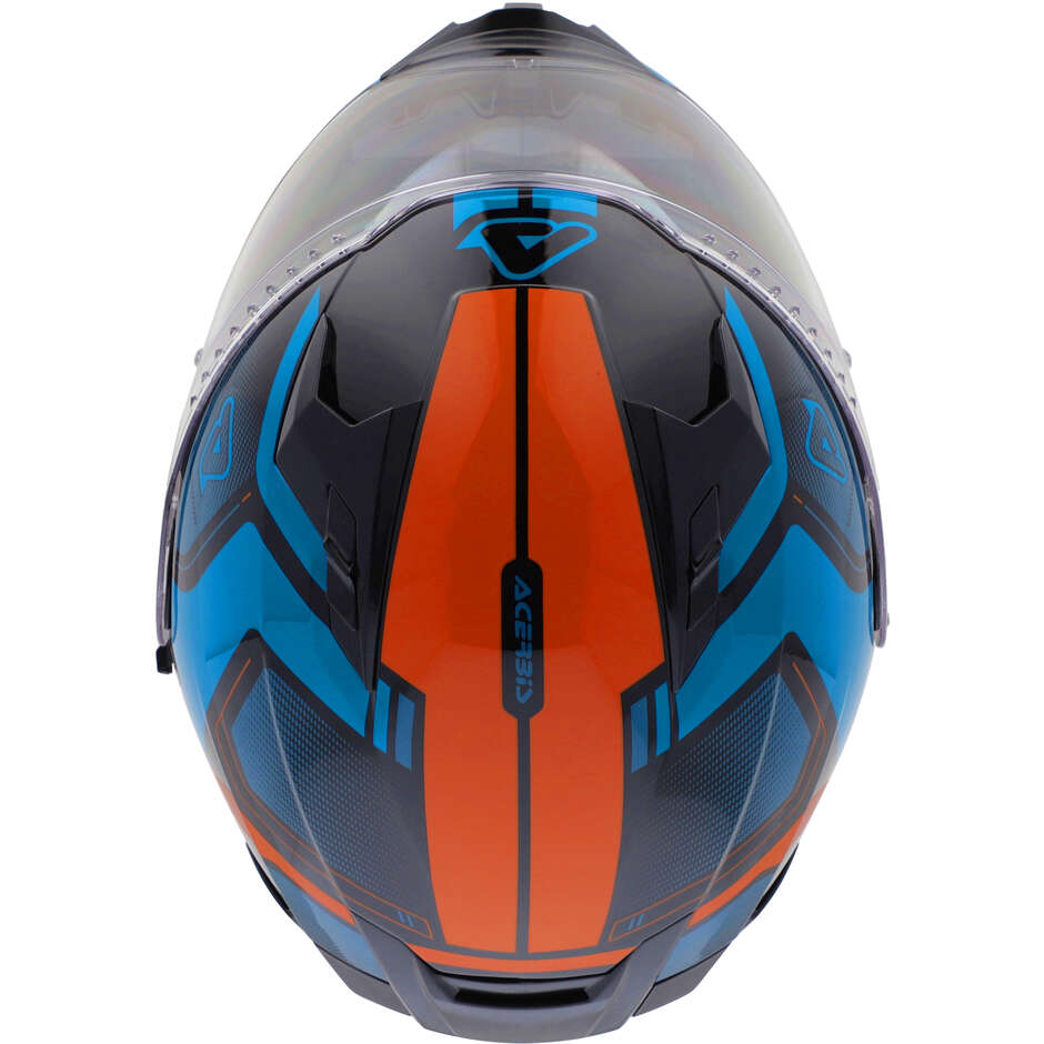 ACERBIS X-WAY Full Face Motorcycle Helmet Blue Orange
