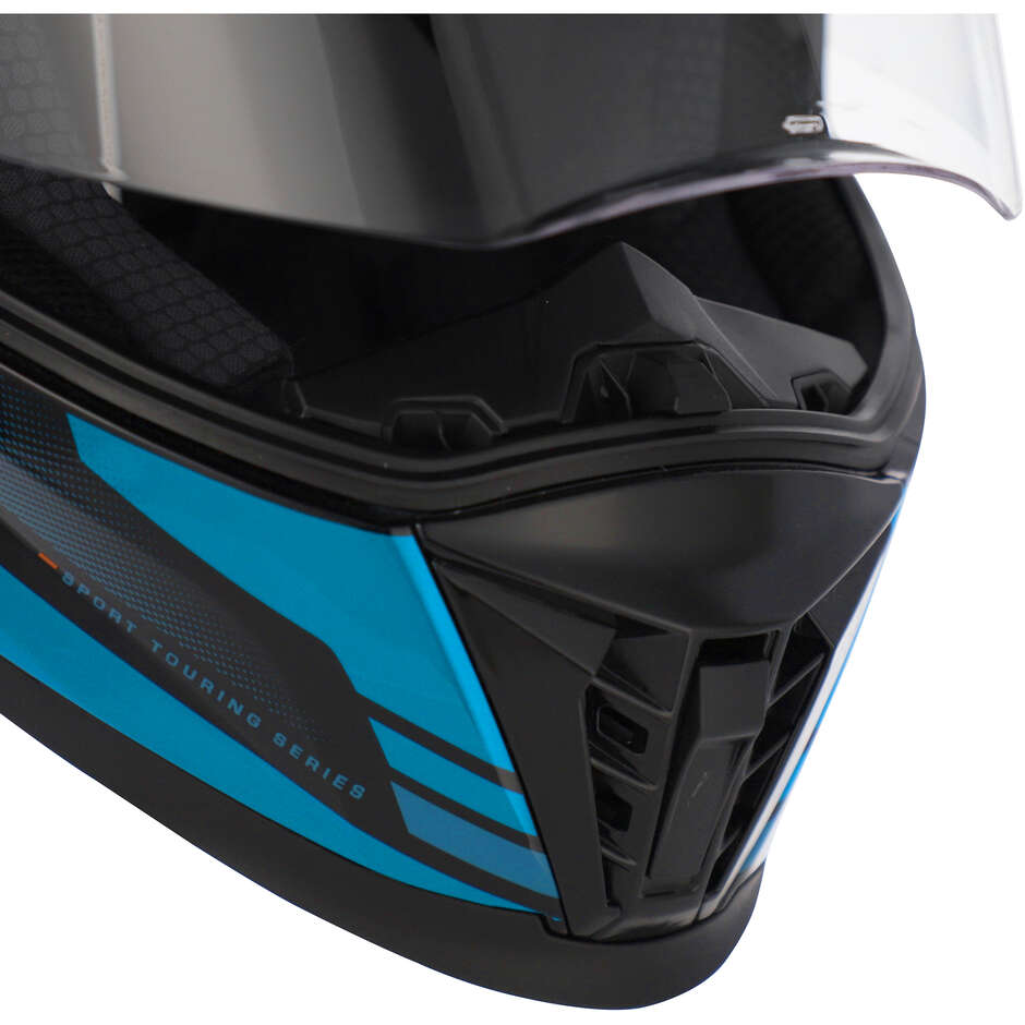 ACERBIS X-WAY Full Face Motorcycle Helmet Blue Orange